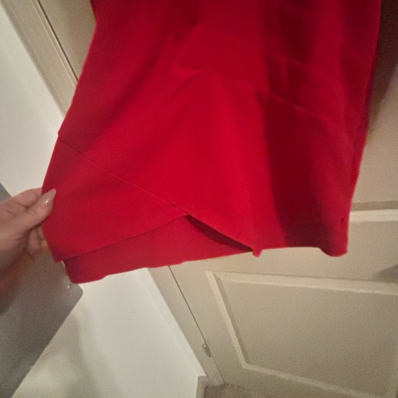 Chic Red Long Sleeve Women's Dress - Picture 4 of 5